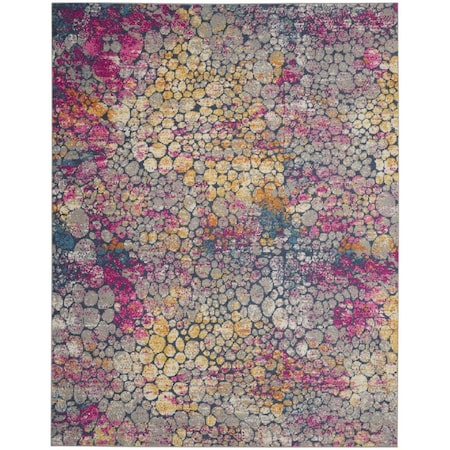 Homeroots 8 x 10 ft. Yellow & Pink Coral Reef Area Rug 385667